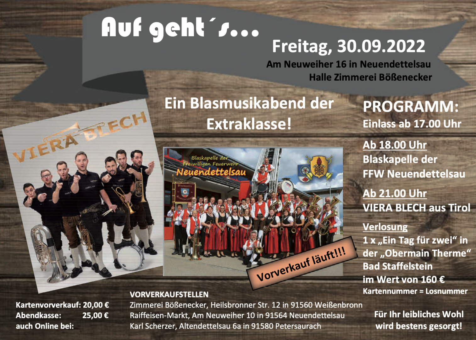 Konzertflyer Viera Blech Konzert in Neuendettelsau