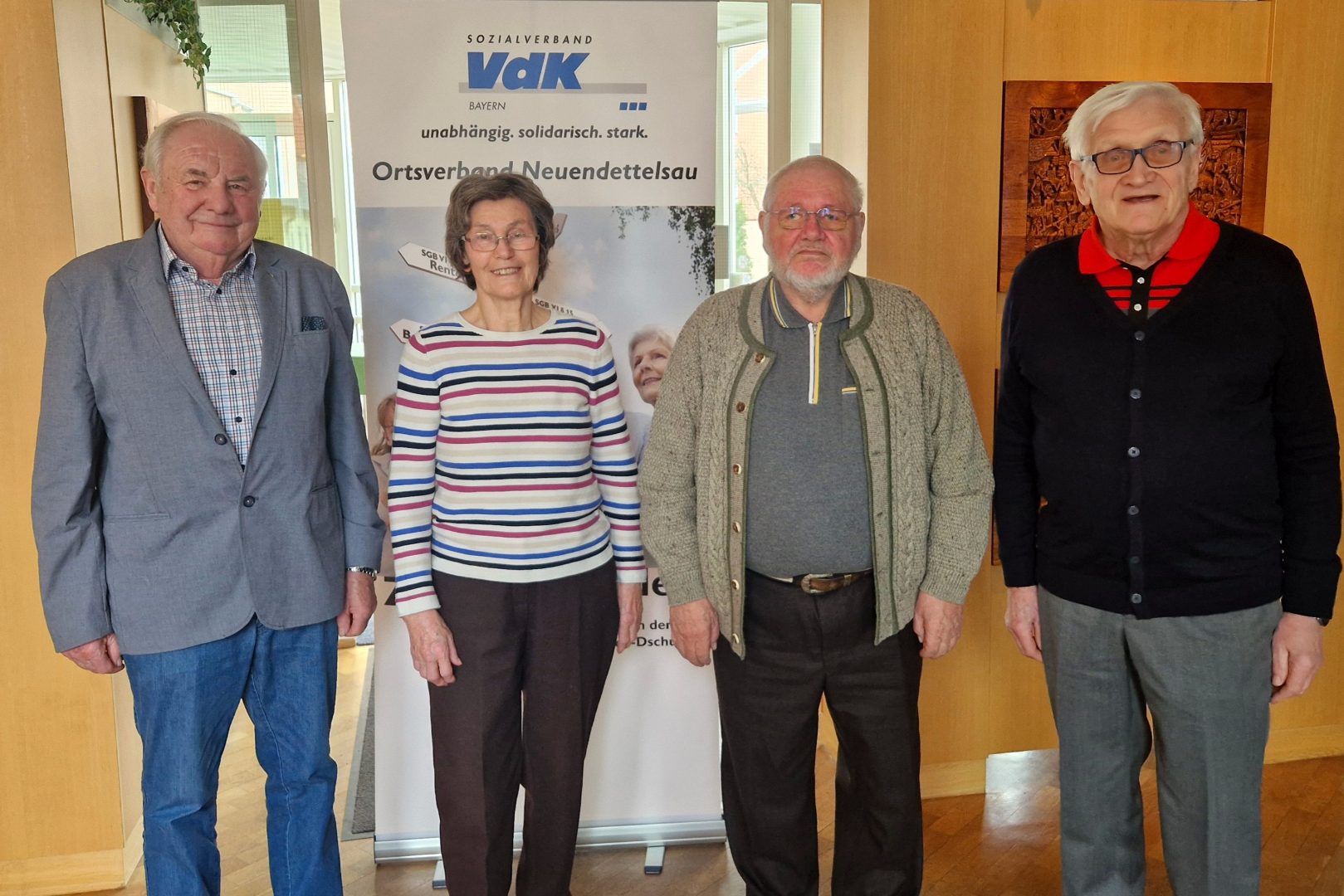 Von links nach rechts: Dieter Heubeck, Irmgard Dümmler. Friedrich Röttinger, Erwin Andorfer.